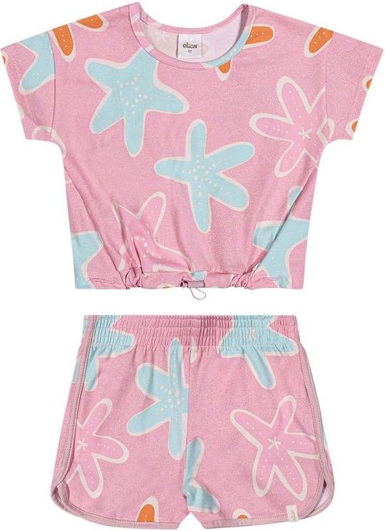 Imagem principal Conjunto Infantil Menina Estrela-Do-Mar Rosa Elian Elian