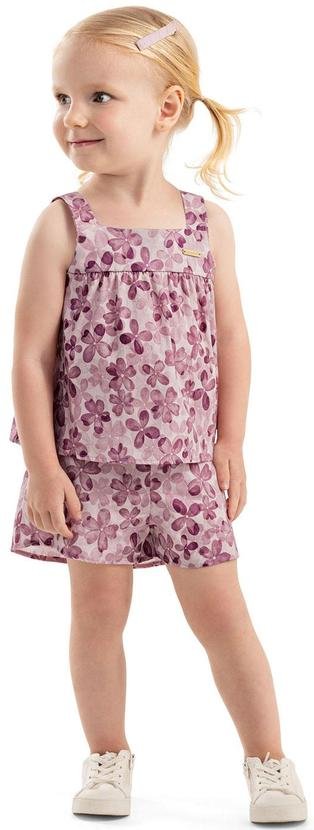 Imagem principal Conjunto Infantil Menina Floral Alças Rosa Colorittá Colorittá