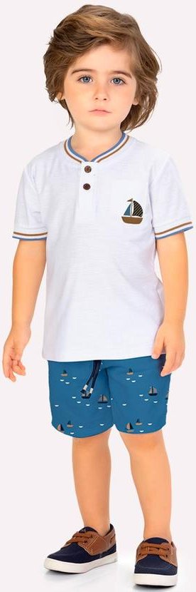 Imagem principal Conjunto Infantil Menino Barquinho Branco Milon Milon