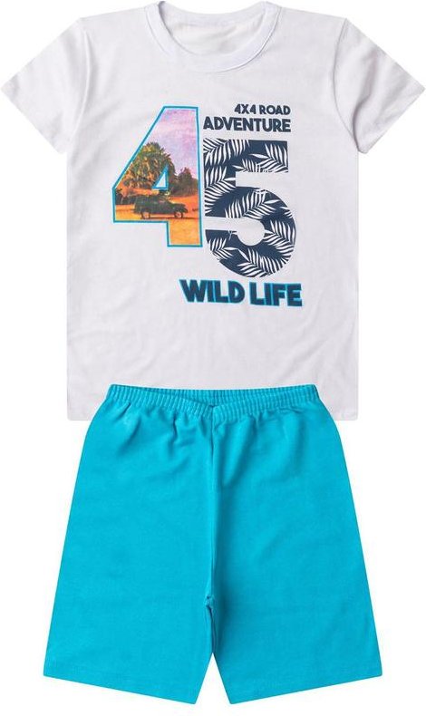 Imagem principal Conjunto Infantil Menino Básico Curto Branco Select Select