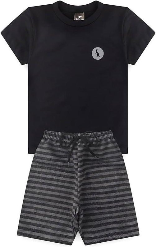 Imagem principal Conjunto Infantil Menino Básico Kangulu Preto Rosa Azul Rosa Azul