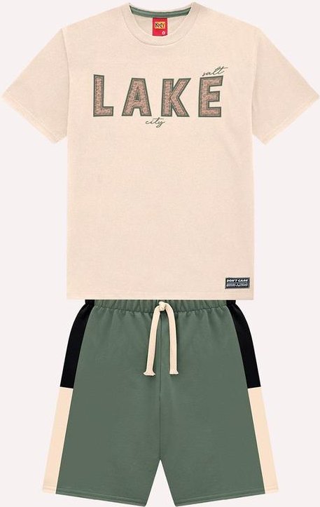 Imagem principal Conjunto Infantil Menino Bordado Bege Brandili Brandili