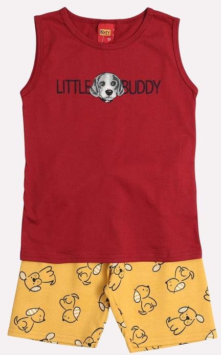 Imagem principal Conjunto Infantil Menino Cachorrinho Vermelho Kyly Kyly