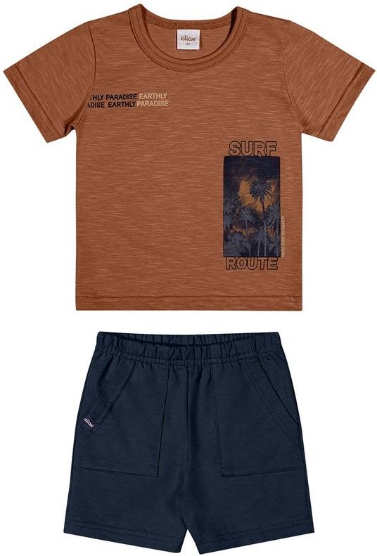 Imagem principal Conjunto Infantil Menino Curto Surf Marrom Elian Elian