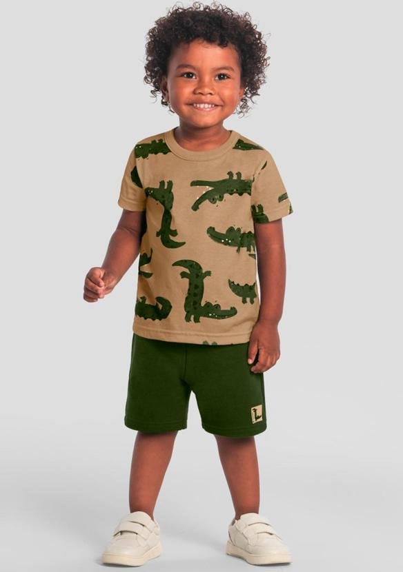 Imagem principal Conjunto Infantil Menino de Jacaré Marrom Brandili Brandili