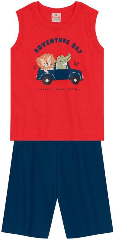 Imagem principal Conjunto Infantil Menino de Leãozinho Vermelho Brandili Brandili
