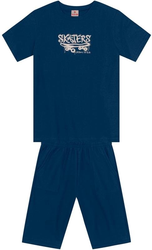 Imagem principal Conjunto Infantil Menino de Skate em Puff Azul Brandili Brandili