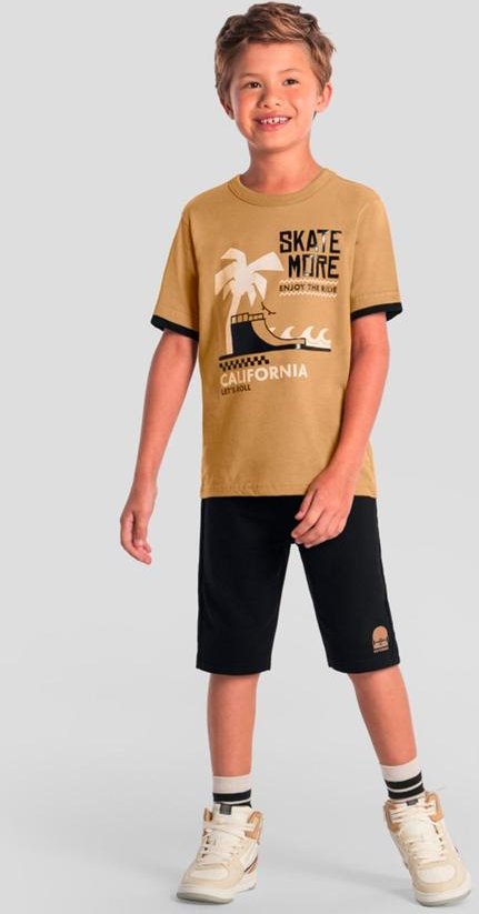 Imagem principal Conjunto Infantil Menino de Skate Marrom Brandili Brandili