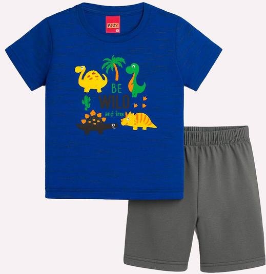 Imagem principal Conjunto Infantil Menino Dinossauro Azul