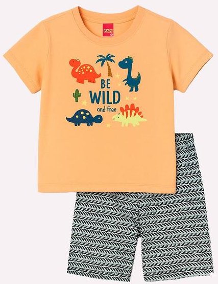 Imagem principal Conjunto Infantil Menino Dinossauro Laranja Kyly Kyly