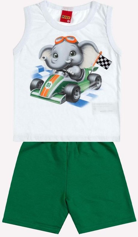Imagem principal Conjunto Infantil Menino Elefante Branco Kyly Kyly
