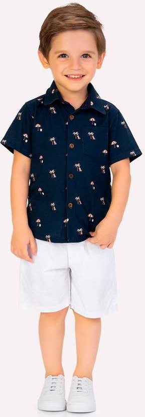 Imagem principal Conjunto Infantil Menino em Algodão Azul Marinho Kyly Kyly