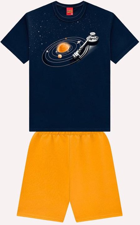 Imagem principal Conjunto Infantil Menino em Algodão Azul Marinho Kyly Kyly