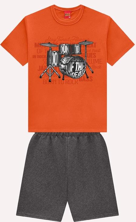 Imagem principal Conjunto Infantil Menino em Algodão Laranja Kyly Kyly