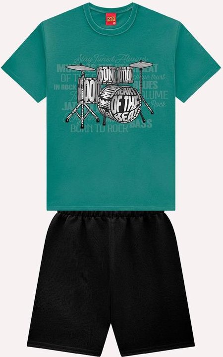 Imagem principal Conjunto Infantil Menino em Algodão Verde Kyly Kyly