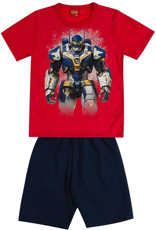 Imagem principal Conjunto Infantil Menino em Algodão Vermelho Kyly Kyly