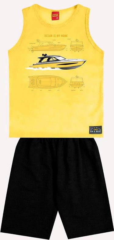 Imagem principal Conjunto Infantil Menino Estampa Amarelo Kyly Kyly
