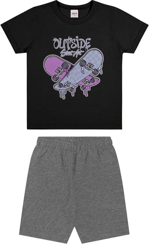 Imagem principal Conjunto Infantil Menino Estampa Skate Preto Elian Elian