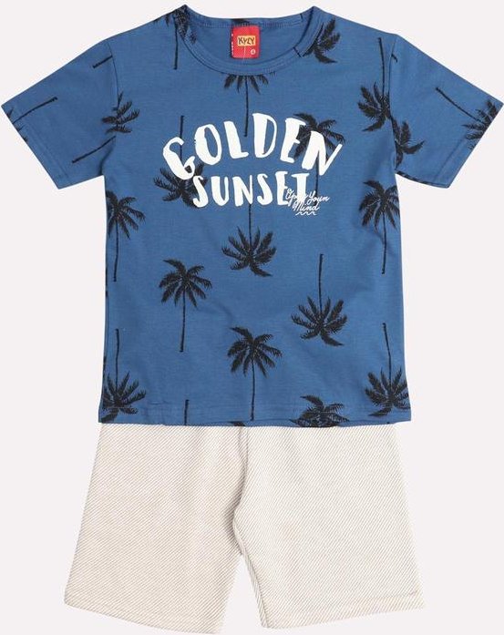 Imagem principal Conjunto Infantil Menino Lettering Azul Kyly Kyly