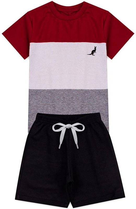 Imagem principal Conjunto Infantil Menino Listra Kangulu Bordô Rosa Azul Rosa Azul