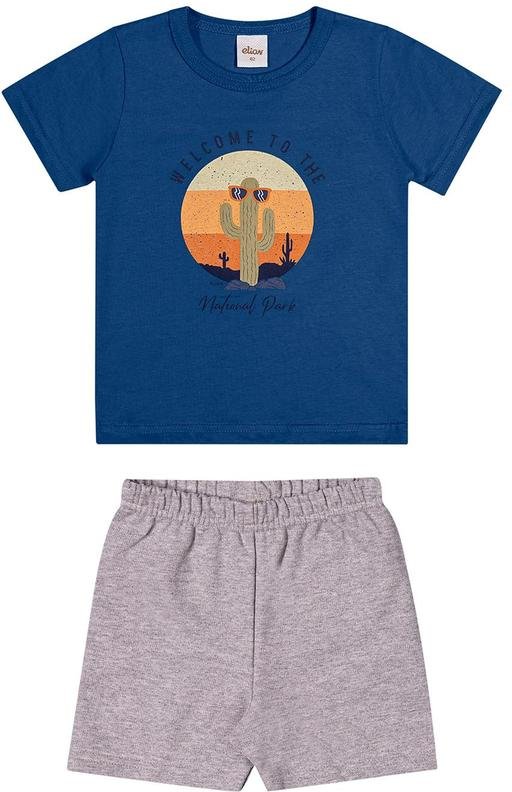 Imagem principal Conjunto Infantil Menino Manga Curta Cacto Azul Elian Elian