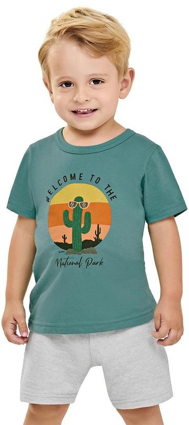 Imagem principal Conjunto Infantil Menino Manga Curta Cacto Verde Elian Elian