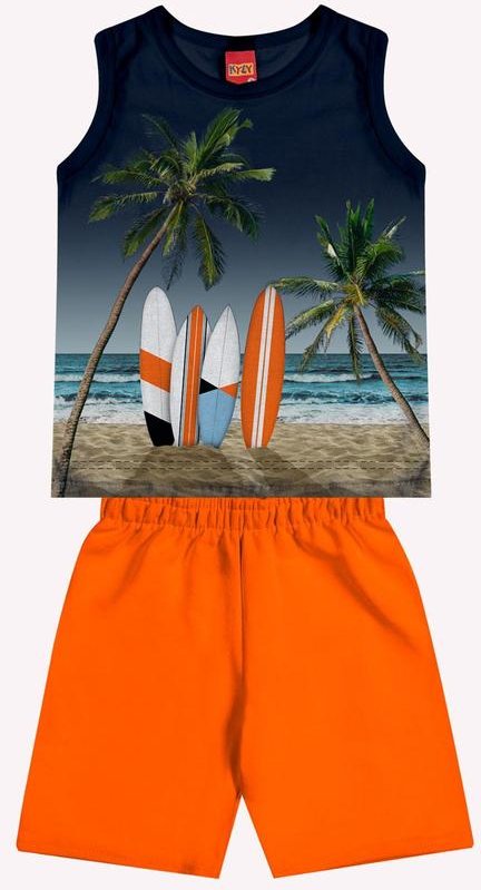 Imagem principal Conjunto Infantil Menino Praia Azul Marinho Kyly Kyly