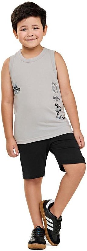 Imagem principal Conjunto Infantil Menino Regata Skate Cinza Elian Elian