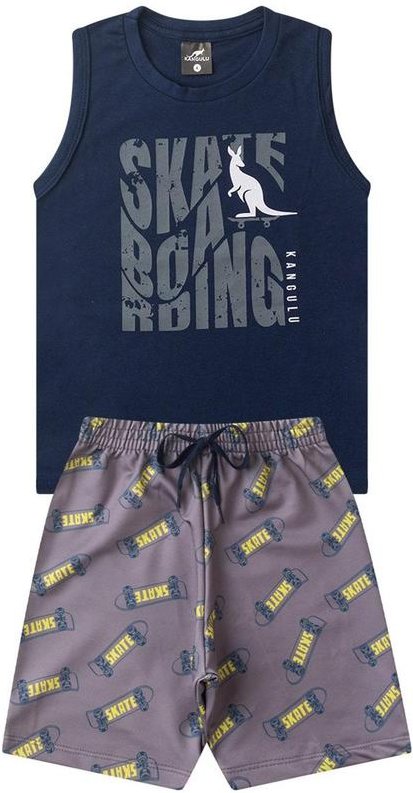 Imagem principal Conjunto Infantil Menino Skate Boarding Azul Rosa Azul Rosa Azul