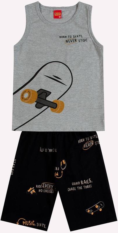 Imagem principal Conjunto Infantil Menino Skate Cinza Kyly Kyly