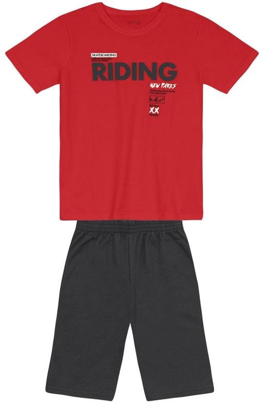 Imagem principal Conjunto Infantil Menino Skate em Puff Vermelho Brandili Brandili