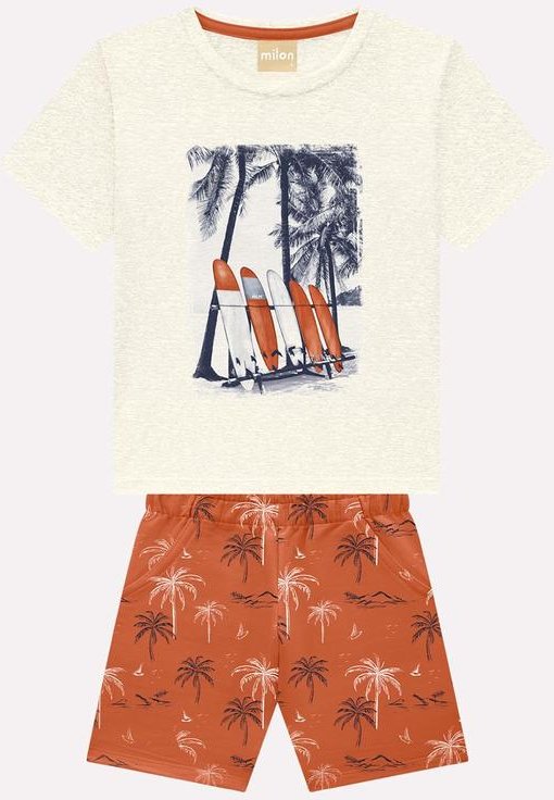 Imagem principal Conjunto Infantil Menino Surf Laranja Milon Milon