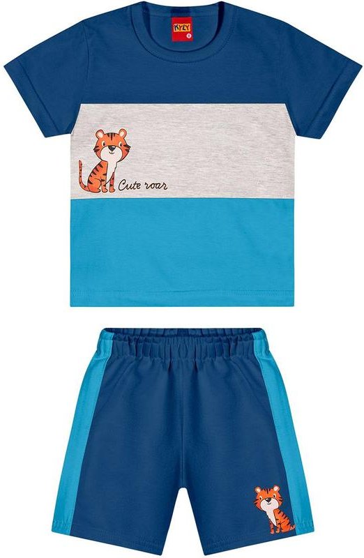 Imagem principal Conjunto Infantil Menino Tigre Azul Kyly Kyly