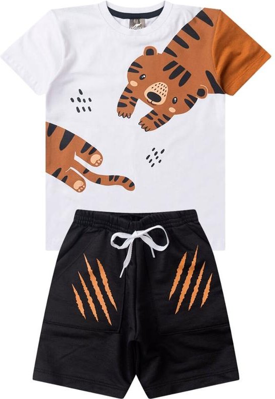 Imagem principal Conjunto Infantil Menino Tigre Kangulu Branco Rosa Azul Rosa Azul