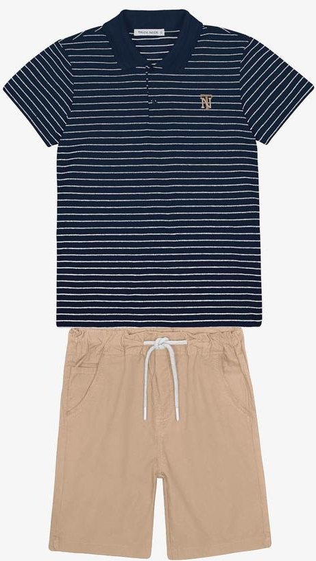 Imagem principal Conjunto Infantil Polo com Bermuda Azul Trick Nick Trick Nick
