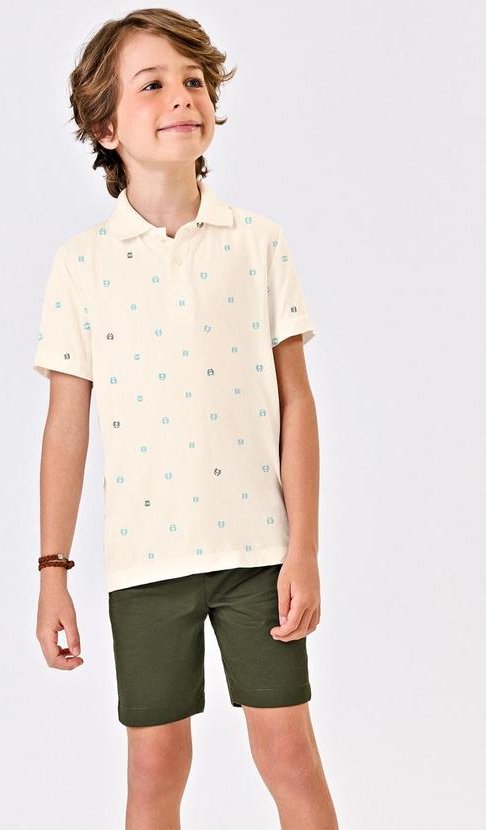 Imagem principal Conjunto Infantil Polo com Bermuda Bege Trick Nick Trick Nick