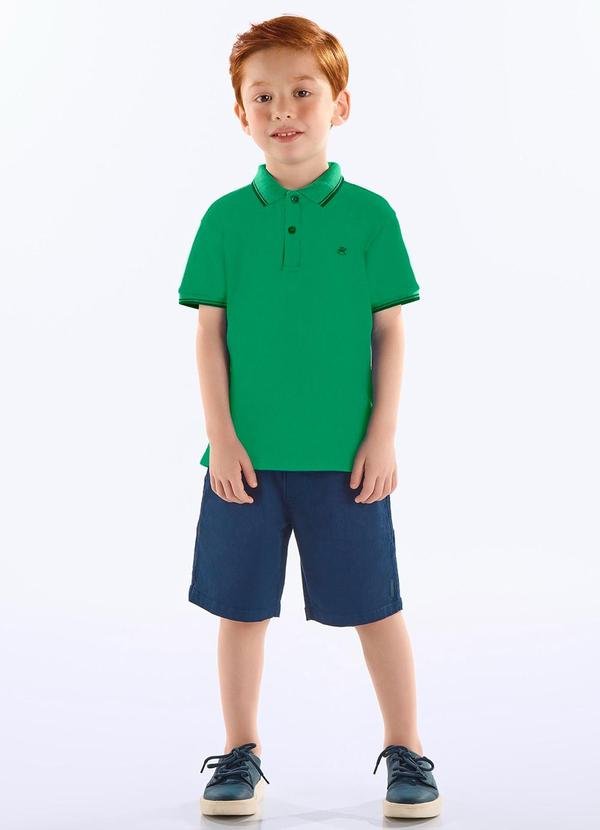 Conjunto Infantil Polo e Bermuda Verde