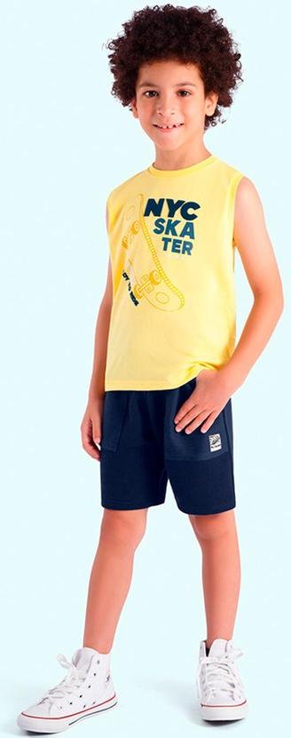 Imagem principal Conjunto Infantil Regata e Bermuda Amarelo Ddk Ddk