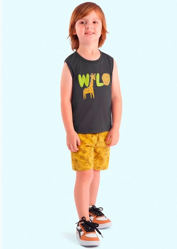 Imagem principal Conjunto Infantil Regata e Bermuda Cinza