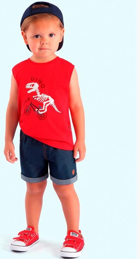 Imagem principal Conjunto Infantil Regata e Bermuda Vermelha Ddk Ddk