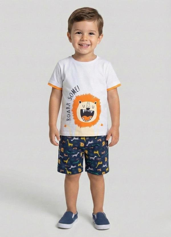 Imagem principal Conjunto Infantil Roarr Branco Turminha Turminha