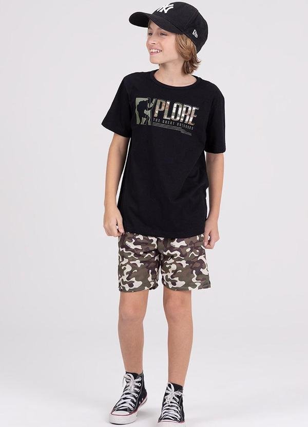 Imagem principal Conjunto Infantil Sublimado Camuflado Preto VIDA COSTEIRA VIDA COSTEIRA