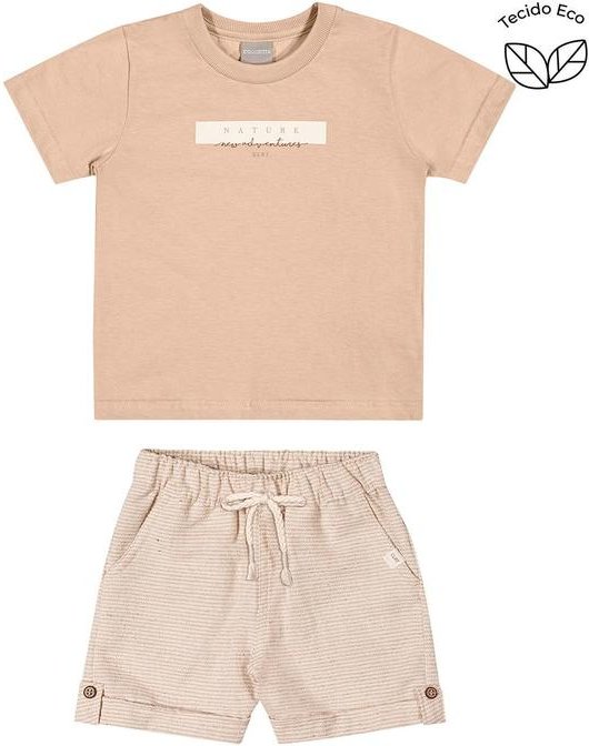 Conjunto Infantil Tecido Eco Menino Marrom