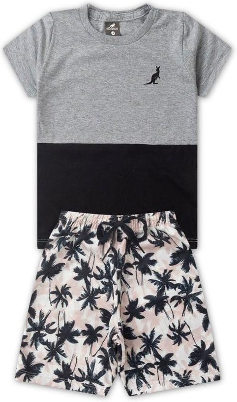 Imagem principal Conjunto Infantil Verão Básico Kangulu Cinza Rosa Azul Rosa Azul