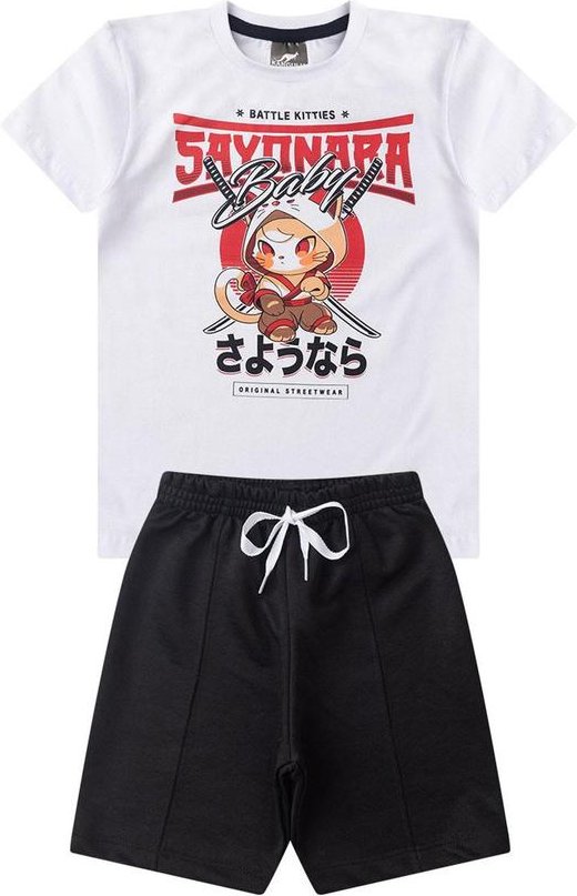 Imagem principal Conjunto Infantil Verão Sayonara Kangulu Branco Rosa Azul Rosa Azul