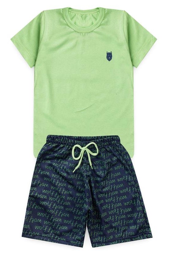 Imagem principal Conjunto Infantil Verão Wolf Kangulu Verde Lima Rosa Azul Rosa Azul