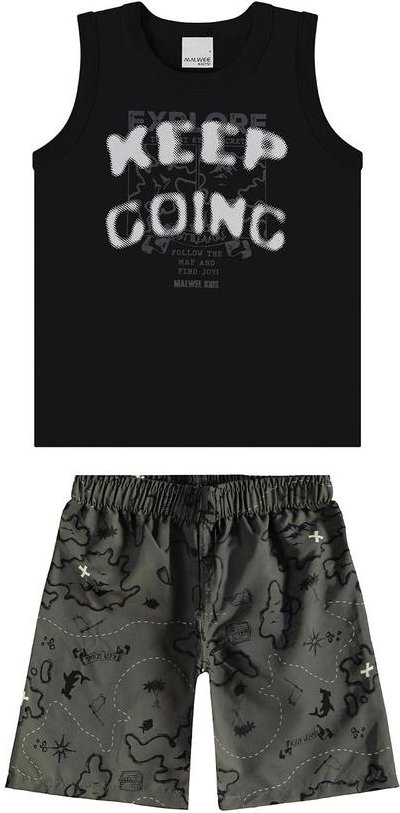Imagem principal Conjunto Keep Coming Preto Malwee Kids Malwee Kids