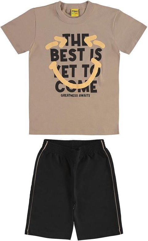 Imagem principal Conjunto Machão C Bermuda em Meia Malha Marrom Rovi Kids Rovi Kids