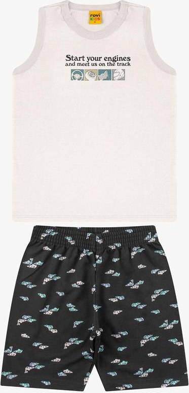 Conjunto Machão com Bermuda Masculino Bege