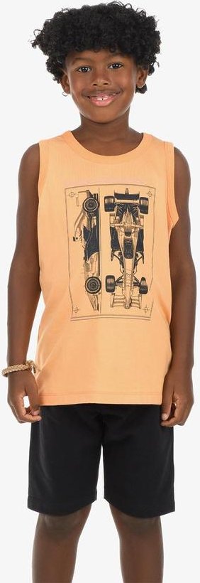 Conjunto Machão com Bermuda Masculino Laranja